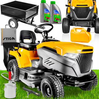 NAJVÝKONNEJŠÍ ZÁHRADNÝ TRAKTOR STIGA ESTATE 384MM 16HP 200L SADA KOŠÍKOV